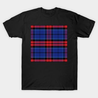 Scottish tartan, black, blue and red T-Shirt